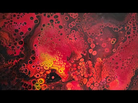 #242.  Fluid acrylics and black negative space—STUNNING! /negative space /galaxy pour /fluid art