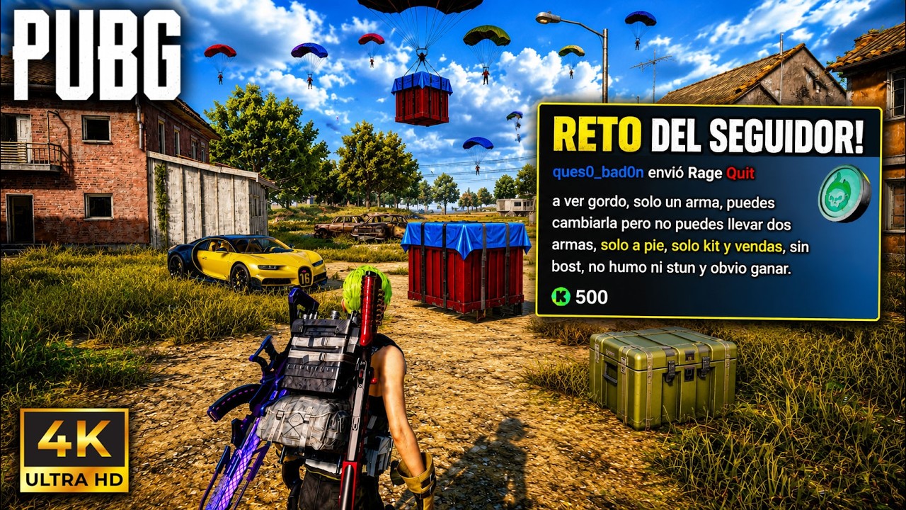 PUBG PC pero juego a un 50% en ERANGEL 😎 Nuevo reto de seguidor - GRAFICOS AL MAXIMO!