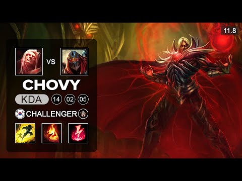 Chovy Vladimir Mid vs Zed - KR Challenger Patch 11.8