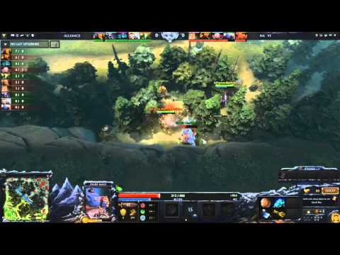 Na´Vi vs Alliance First Blood. Admiral Bulldog amazing block