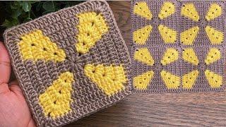 Super easy crochet square motifs pattern
