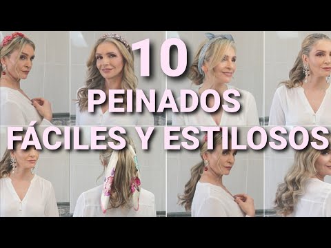 10 PEINADOS FÁCILES PARA CABELLO CORTO Y LARGO. ONDAS RÁPIDAS Y FÁCILES (tu Asesora de Imagen y Moda