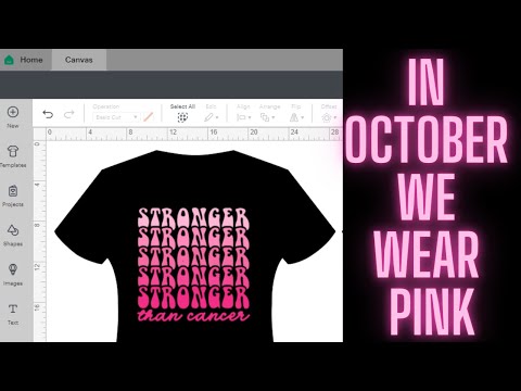 How To Make An October We Wear Pink Glitter Shirt