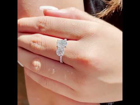 'Blanche 8×6' Moissanite Ring | Toi Et Moi Collection | Moi Moi Fine Jewellery