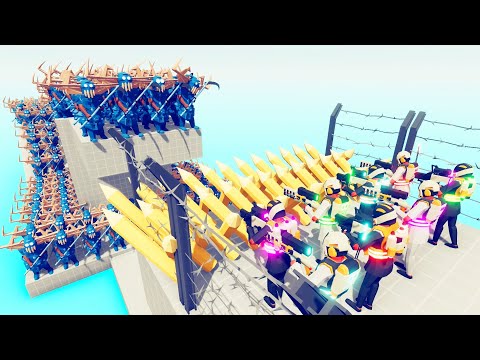 Neon Army vs 100 Units - Totally Accurate Battle Simulator TABS