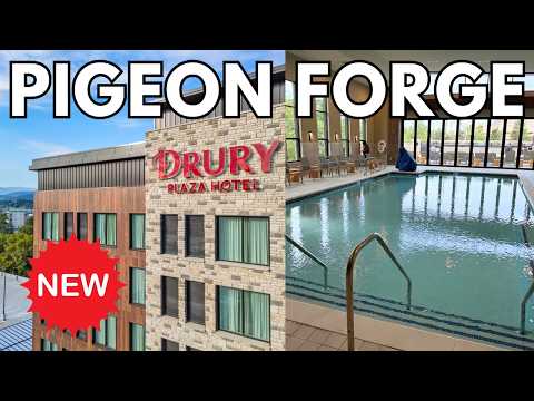 NEW Drury Plaza Hotel Pigeon Forge FULL TOUR | FREE Food, Pool, Rooms & More!
