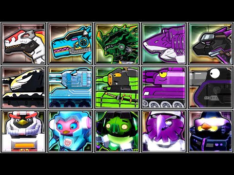 Dino Robot Corps, Tank Heroes & Angry Birds Transformers: Spinosaurus, Velociraptor, Megalodon,