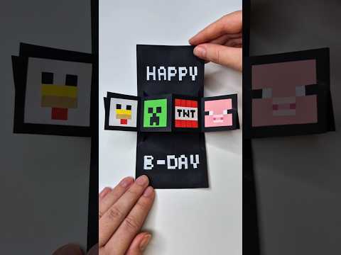 Make This AMAZING DIY Minecraft Pop Up Birthday Card in 5 Minutes!