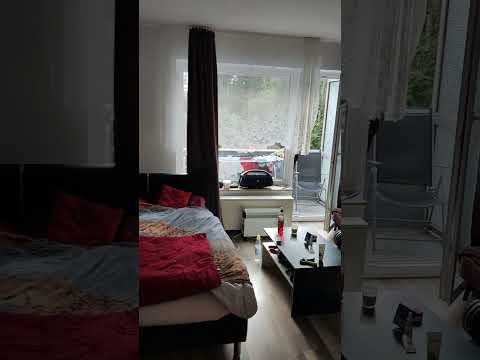 Videorundgang zur 34m² Ein-Zimmer-Wohnung mit Balkon und Garten in Köln Weiden