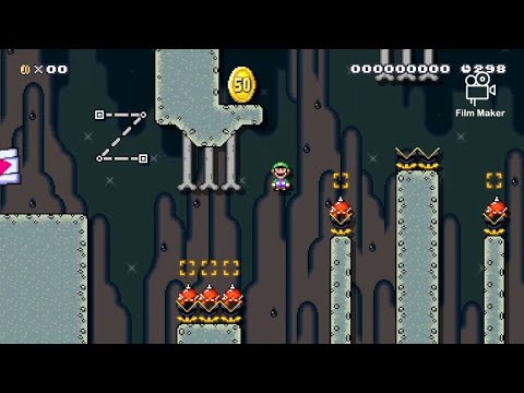 Spinning Spike Top Cave by nintendög* SMM2