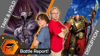 Warhammer 40k 11th Edition l Battle report l Disruption vs Take and Hold