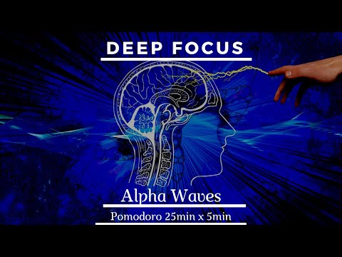 Alpha Waves Pomodoro Intervals 25x5 min Focus Deep Concentration