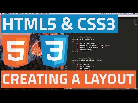 HTML5 and CSS3 beginner tutorial 30 - Creating a simple website layout