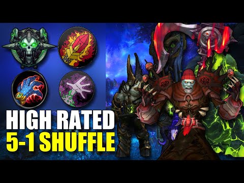 Insane Solo Shuffle 5-1 Demonology Warlock Vs Fire Mage , Unholy Deathknight Devastation Evoker