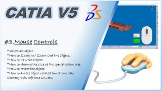CATIA V5: Mouse Controls #catiav5  #3dexperience