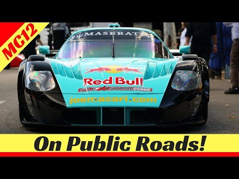 Maserati MC12 GT1 Corsa driving on PUBLIC ROADS!!! - Crazy Sound!