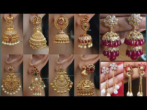 latest gold earrings 2022 || gold jhumkas|| gold jewellery ||