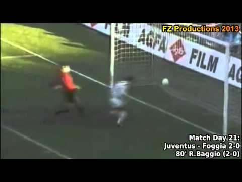 Serie A 1993-1994, day 21 Juventus - Foggia 2-0 (R.Baggio goal)