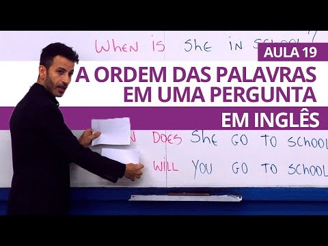 WORD ORDER IN AN ENGLISH QUESTION - CLASS 19 PROFESSOR KENNY