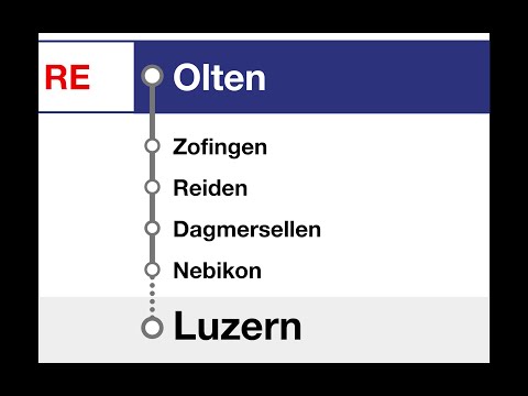 SBB Ansagen - RE Olten – Sursee – Luzern