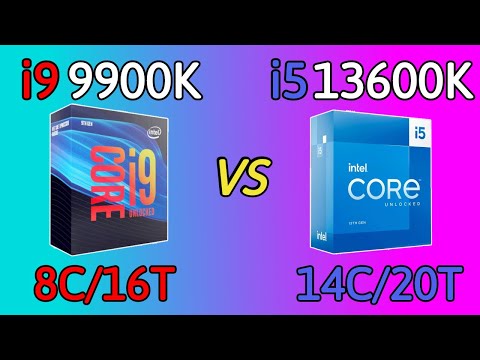 Core i5 13600K vs i9 9900K - Benchmark and Test in 5 Games 1080p