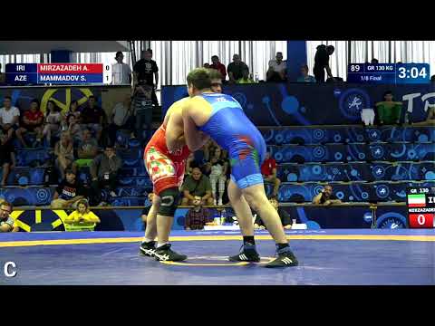 1/8 GR - 130 kg: A. MIRZAZADEH (IRI) v. S. MAMMADOV (AZE)
