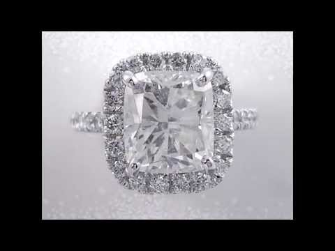 4.73 ctw Cushion Cut Diamond Engagement Ring - BigDiamondsUSA