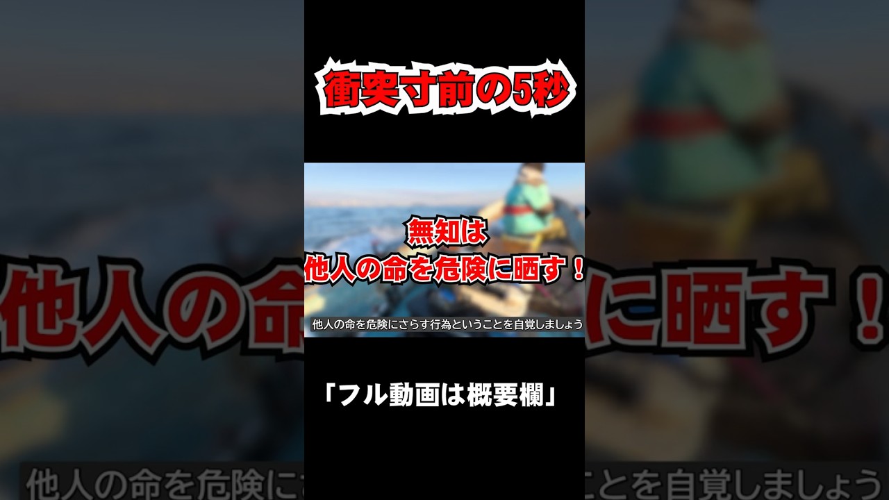 衝突寸前の5秒！「フル動画は概要欄」