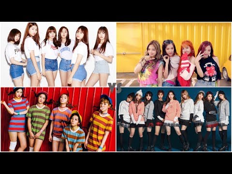 Gfriend VS BLACKPINK VS Red Velvet VS TWICE (Ranking in different categories)