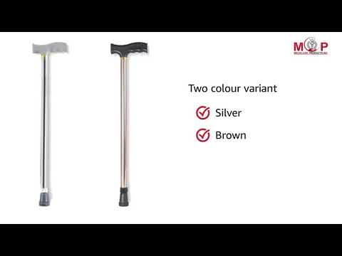MCP Black Carving Design Walking Stick