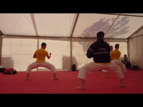 Team Male Kata Team Spain warming up. 48th European Karate Championships | WORLD KARATE FEDERATION