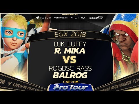 BJK Luffy (R. Mika) vs ROGDSC RASS (Balrog) - EGX 2018 EU Finals Top 8 - SFV - CPT 2018