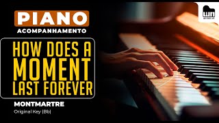 How Does a Moment Last Forever (MontMartre) - Piano playback for Cover / Karaoke