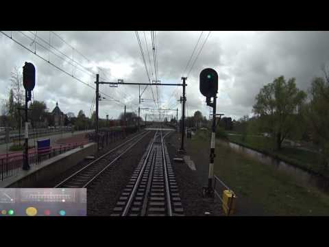 A train driver's view: Amsterdam CS - Zandvoort aan Zee, SGM, 16-Apr-2017.