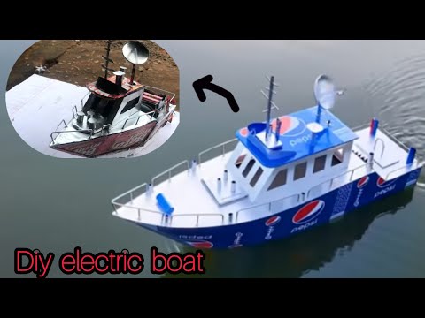 How to Make an Amazing Electric Boat Using Pepsi Cans with DC motor -Diy Boat .