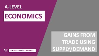 Key Diagrams - Gains from Trade using Supply and Demand Analysis