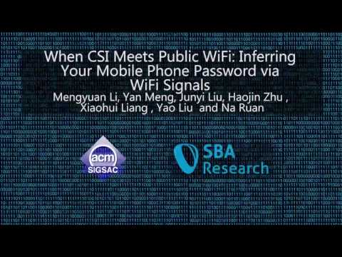 CCS 2016 - When CSI Meets Public WiFi: Inferring Your Mobile Phone Password via WiFi Signals