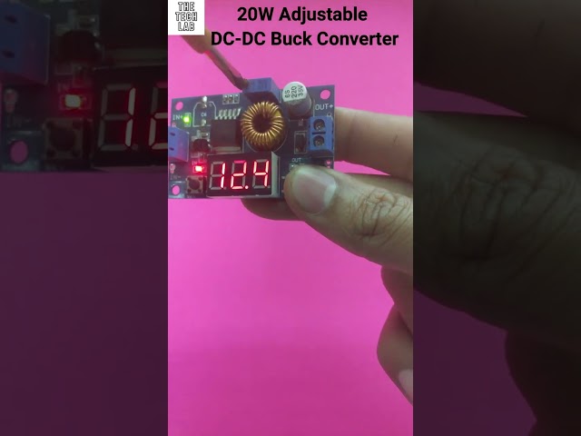 Vídeo relacionado con AptoFun 75W 5A DC-DC Adjustable Step Down Buck Module With Voltmeter Copper Pillars (C6B3) /DC-DC Step Down Power Module 4V-38V to 1.25V-36V 5A Voltmeter Adjustable