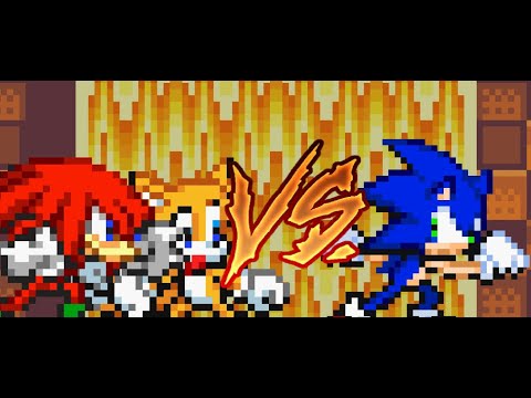 Sprite Animation | Knuckles & Tails Vs Sonic! |