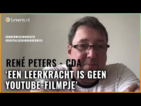 René Peters — Tweede Kamerlid René Peters (CDA) over onderwijs: ‘De basis 