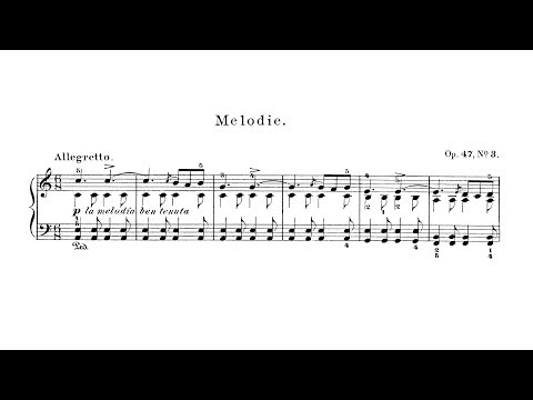 Edvard Grieg: Melody Op.47, No.3 - from “Lyric Pieces” (Book IV.) (audio + sheet music) [Thurzó]