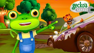 Fire Truck Stuck In The Mud | Gecko's Garage 🚚 | Cartoons For Kids | Toddler Fun Learning