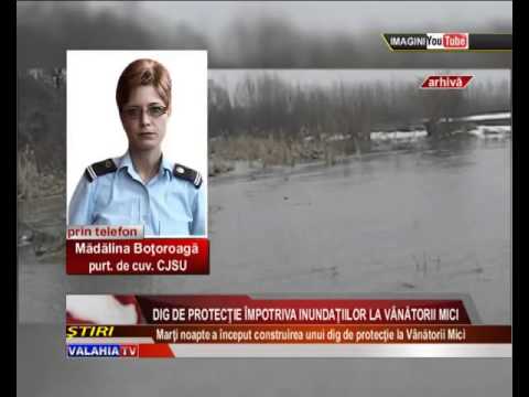 Dig de protecţie împotriva inundaţiilor la Vânătorii Mici