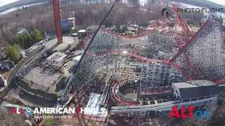 preview picture of video 'Wicked Cyclone at Six Flags New England Construction Update from All-American Thrills'