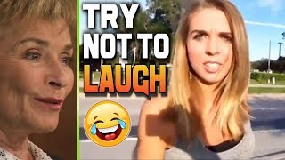 Judge Judy vs Dumbest Girls Ever! Beauty Fades Dumb is Forever! Try not to Laugh Challenge! New 2017