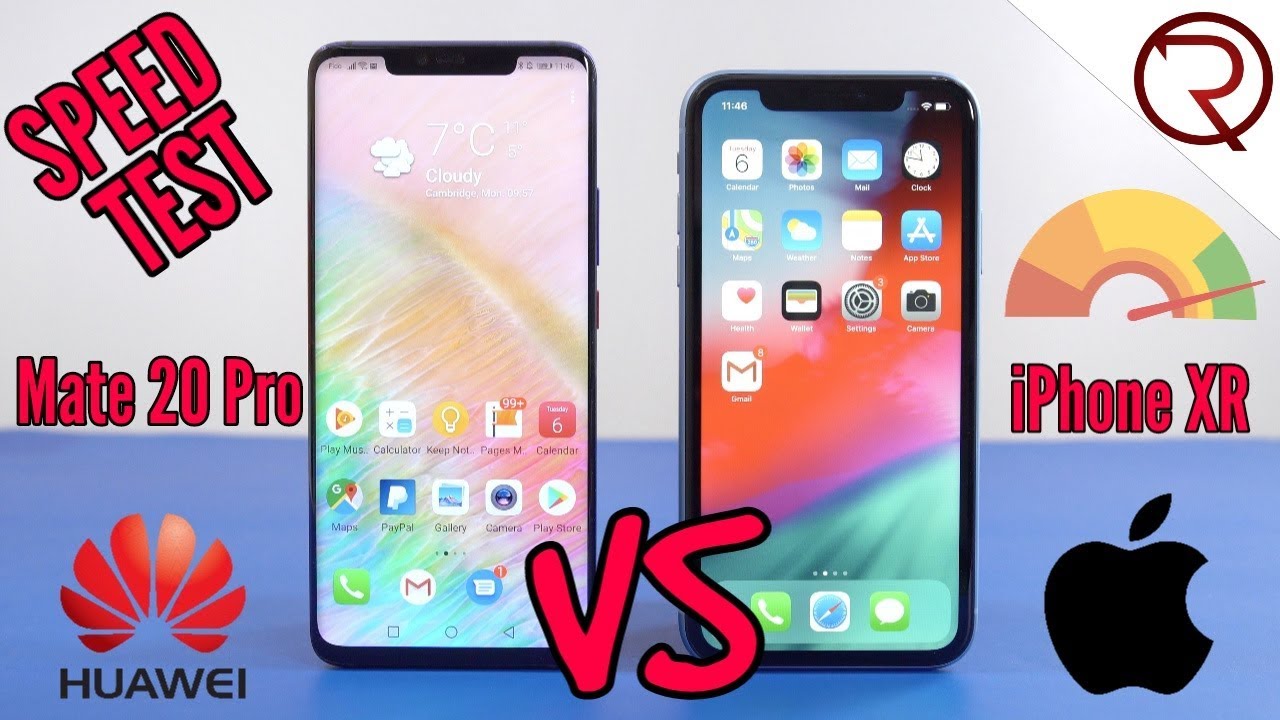 Huawei Mate 20 Pro VS iPhone XR - SPEED TEST - Surprising Results!