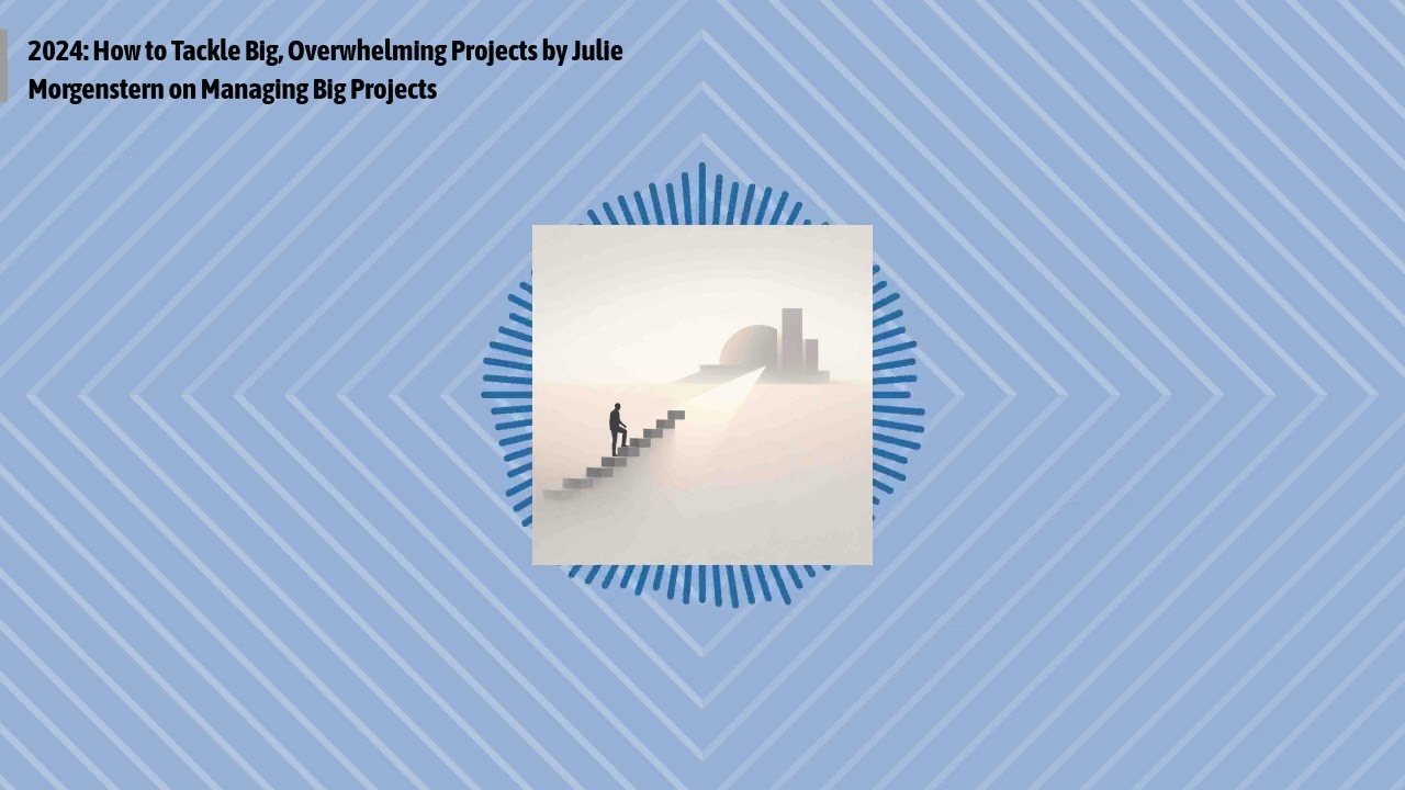 2024: How to Tackle Big, Overwhelming Projects by Julie Morgenstern on Managing Big Projects |...