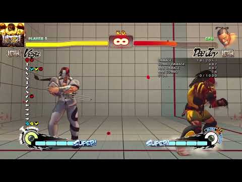 USF4 Hardest Vega U1 Combo