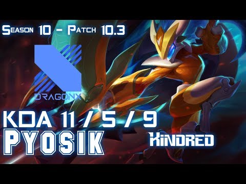 DRX Pyosik KINDRED vs LEE SIN Jungle - Patch 10.3 KR Ranked