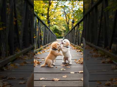 Fluffy Cute Puppies Funny Playing Video #puppy #cute #dog #pets #funny #viral #shorts